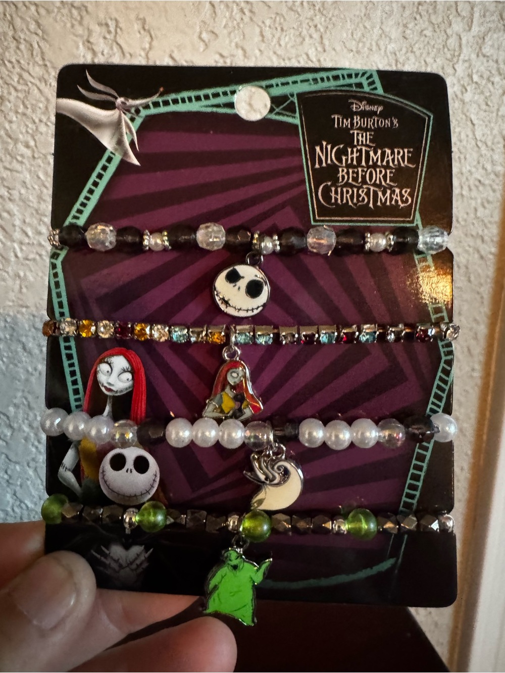 Nightmare Before Christmas Bracelet Set - Black, White, Green, Multicolor